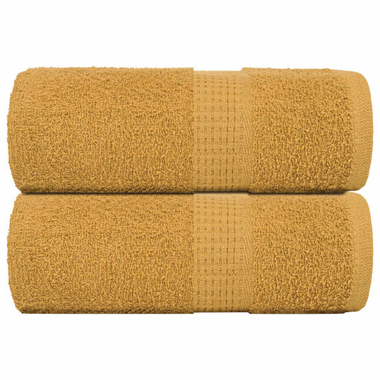 Asciugamani per Sapone 2 pz Oro 30x30 cm 360 g/m² 100% Cotone