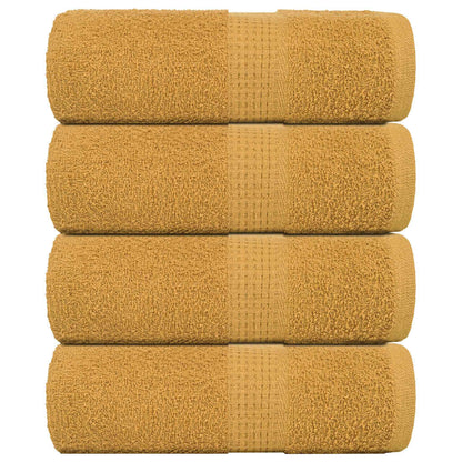 Asciugamani per Sapone 4 pz Oro 30x30 cm 360 g/m² 100% Cotone