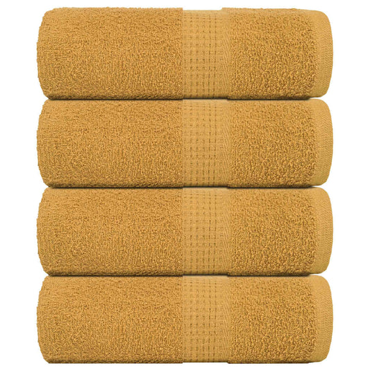 Asciugamani per Sapone 4 pz Oro 30x30 cm 360 g/m² 100% Cotone