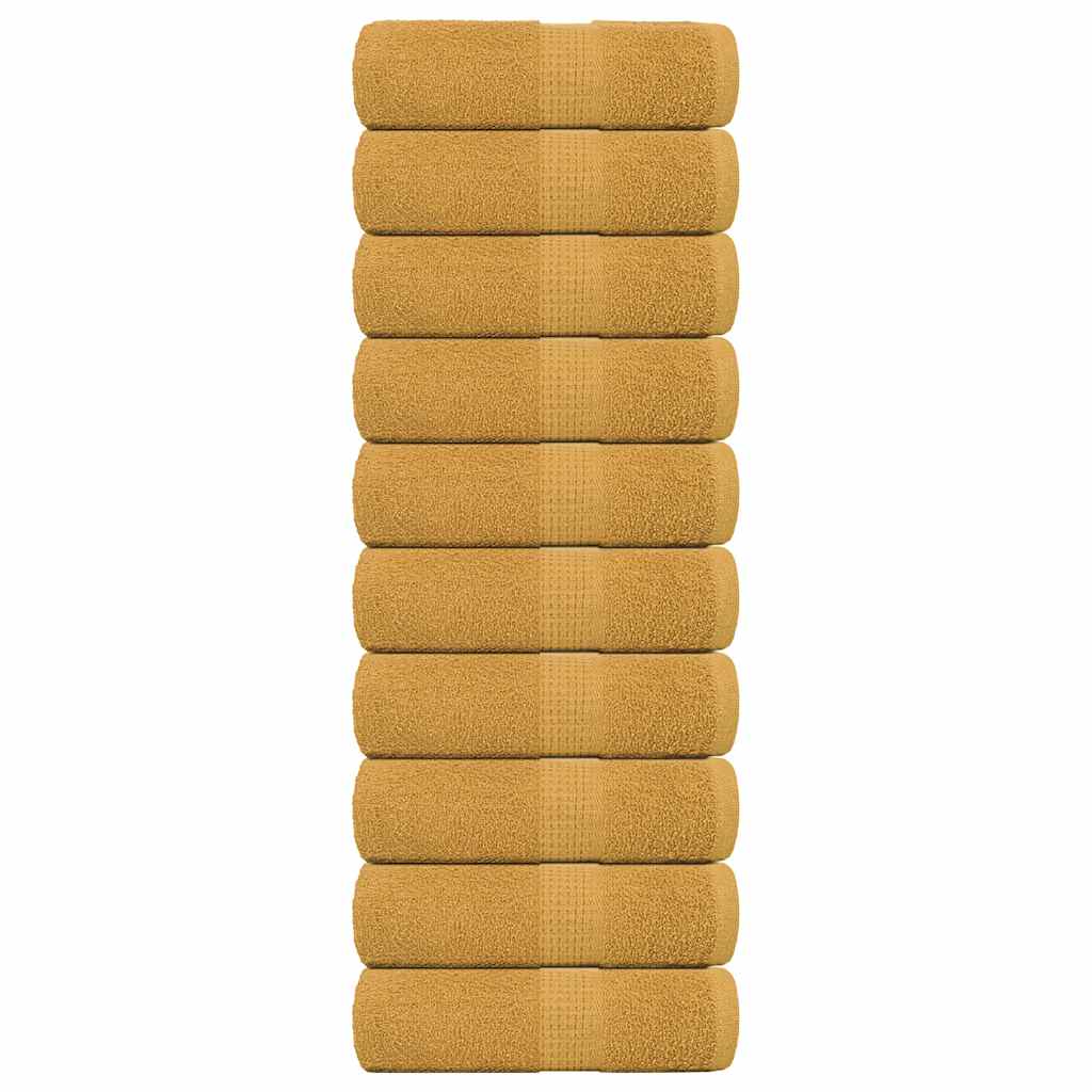 Asciugamani per Sapone 10 pz Oro 30x30cm 360 g/m² 100% Cotone