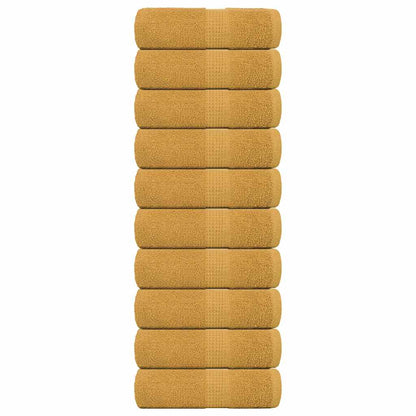 Asciugamani per Sapone 10 pz Oro 30x30cm 360 g/m² 100% Cotone