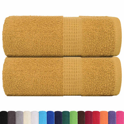 Asciugamani Ospiti 2 pz Oro 30x50 cm 360 g/m² 100% Cotone