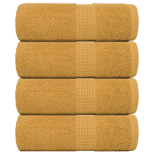 Asciugamani Ospiti 4 pz Oro 30x50 cm 360 g/m² 100% Cotone