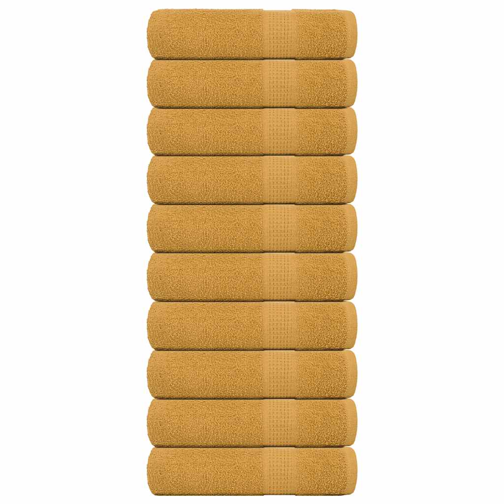 Asciugamani 10 pz Oro 50x100 cm 360 g/m² 100% Cotone