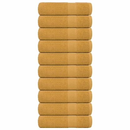 Asciugamani 10 pz Oro 50x100 cm 360 g/m² 100% Cotone