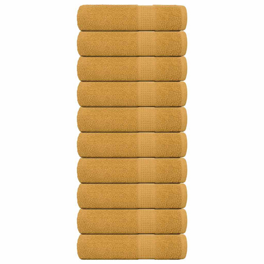 Asciugamani 10 pz Oro 50x100 cm 360 g/m² 100% Cotone