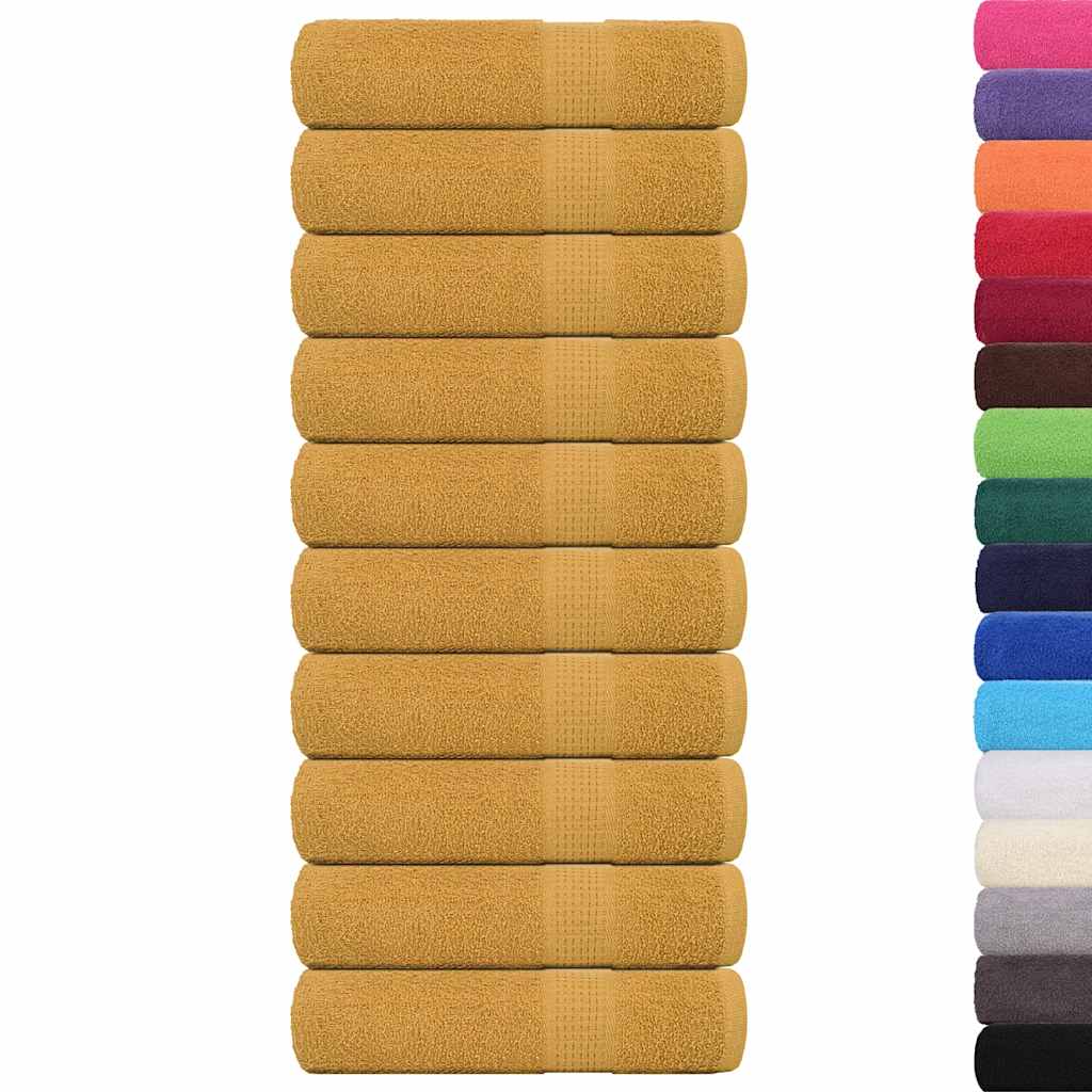 Asciugamani FROGN 10 pz Oro 50x100 cm 360 g/m²