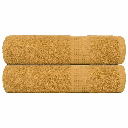 Asciugamani Doccia 2 pz Oro 70x140 cm 360 g/m² 100% Cotone