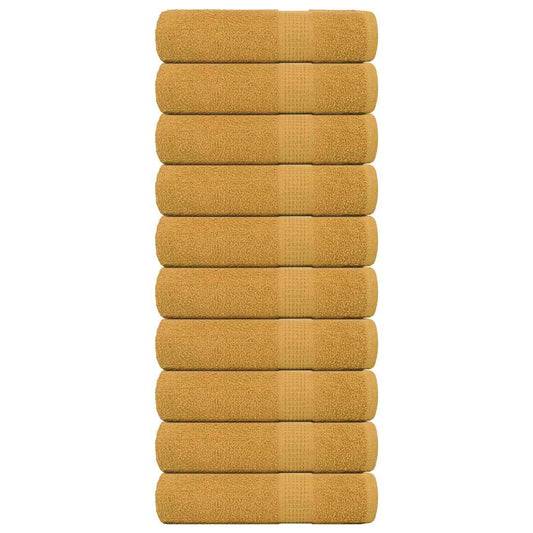 Asciugamani Doccia 10 pz Oro 70x140 cm 360 g/m² 100% Cotone