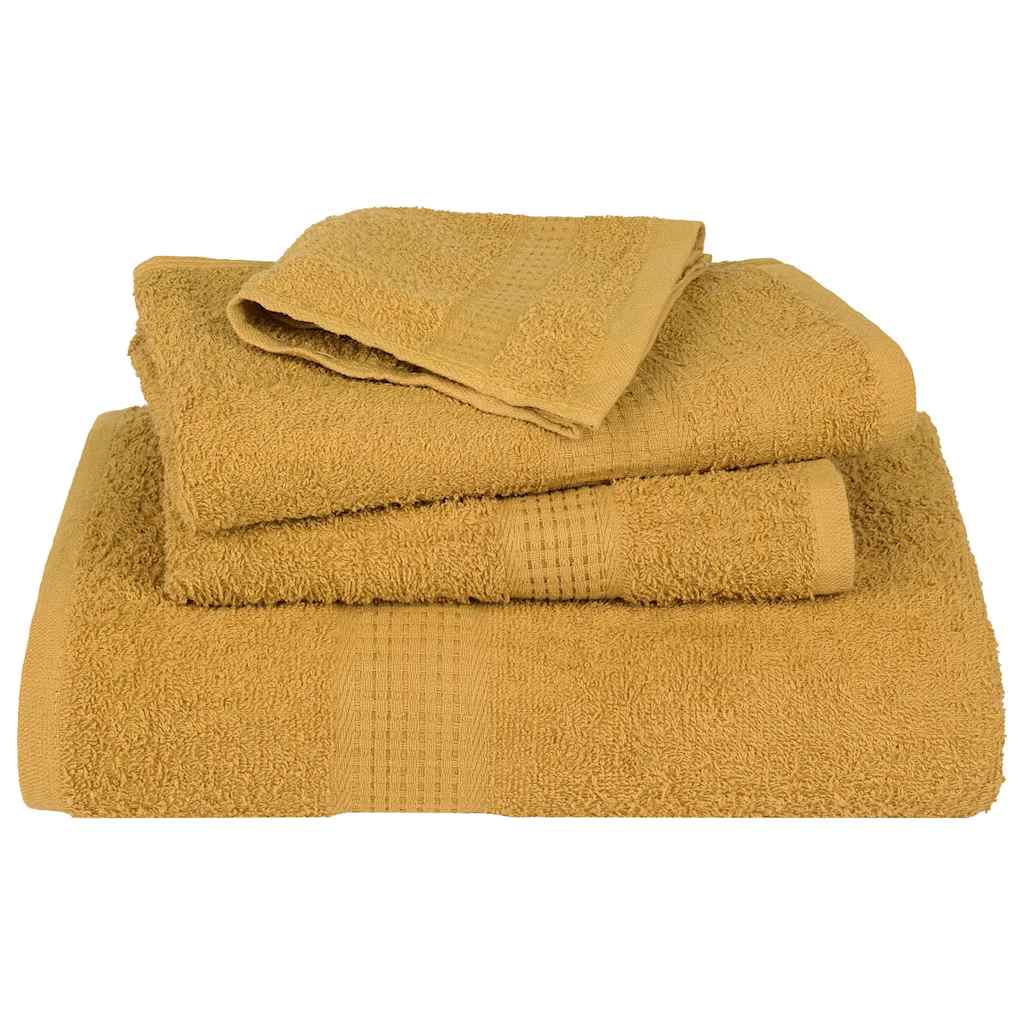 Asciugamani da Bagno 2 pz Oro 100x150 cm 360 g/m² 100% Cotone