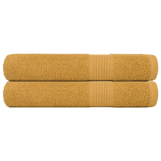 Asciugamani per Sauna 2 pz Oro 80x200 cm 360 g/m² 100% Cotone