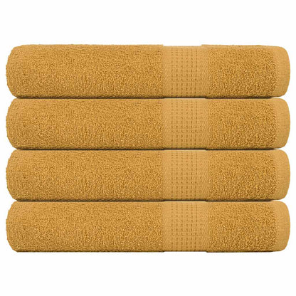 Asciugamani per Sauna 4 pz Oro 80x200 cm 360 g/m² 100% Cotone