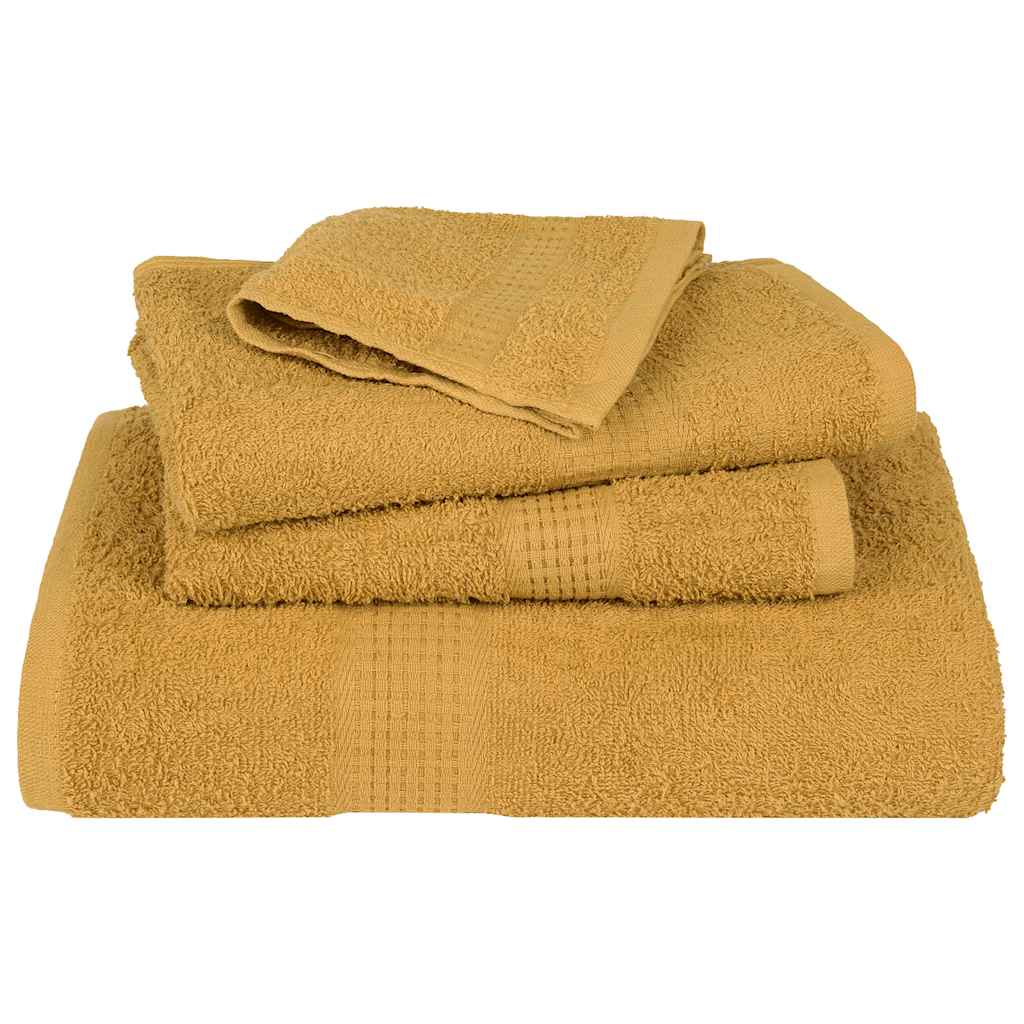 Asciugamani per Sauna 4 pz Oro 80x200 cm 360 g/m² 100% Cotone