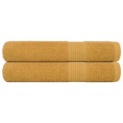 Asciugamani 2 pz Oro 100x200 cm 360 g/m² 100% Cotone