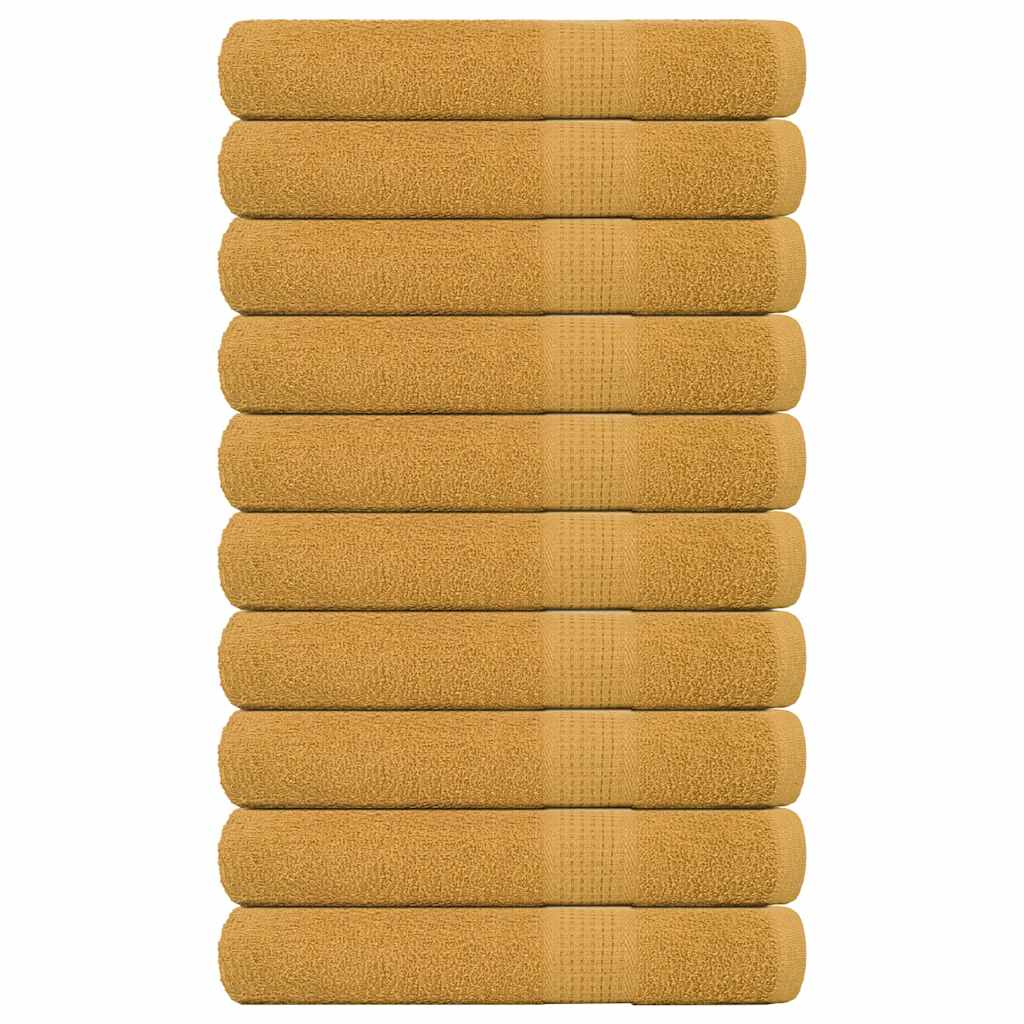 Asciugamani 10 pz Oro 100x200 cm 360 g/m² 100% Cotone