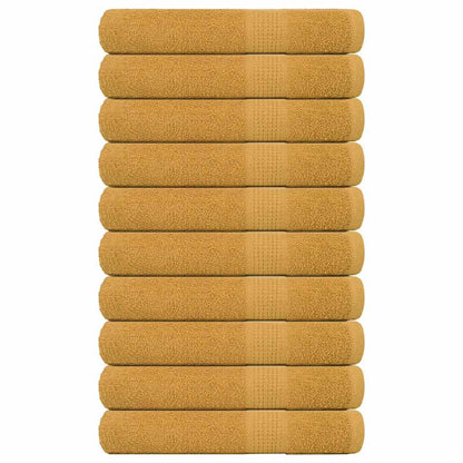 Asciugamani 10 pz Oro 100x200 cm 360 g/m² 100% Cotone