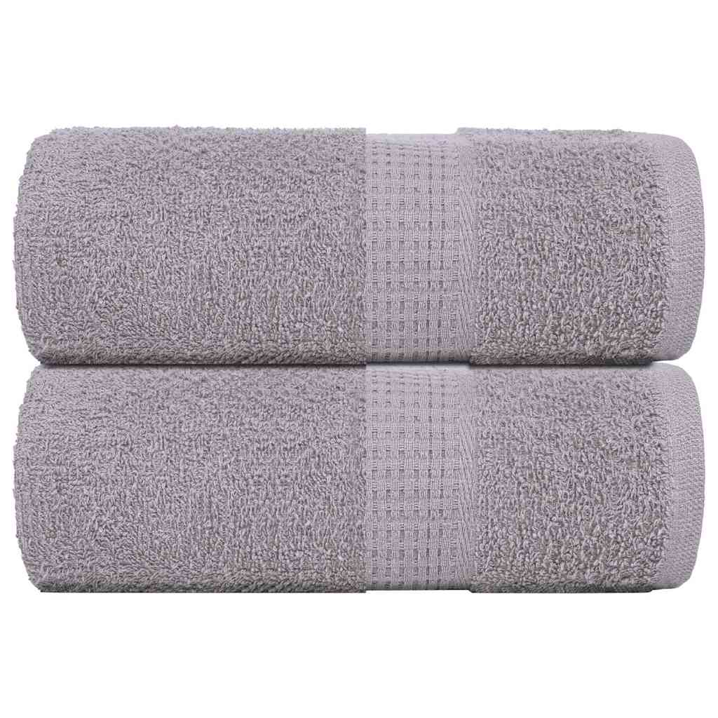 Asciugamani Ospiti 2 pz Grigio 30x50 cm 360 g/m² 100% Cotone