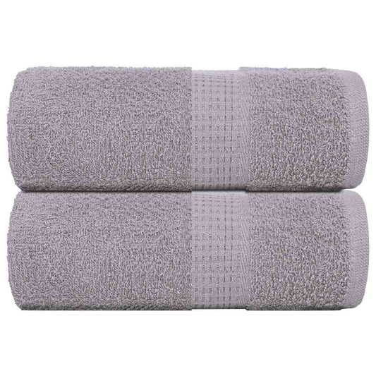 Asciugamani Ospiti 2 pz Grigio 30x50 cm 360 g/m² 100% Cotone