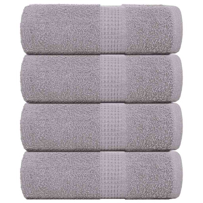 Asciugamani Ospiti 4 pz Grigio 30x50 cm 360 g/m² 100% Cotone