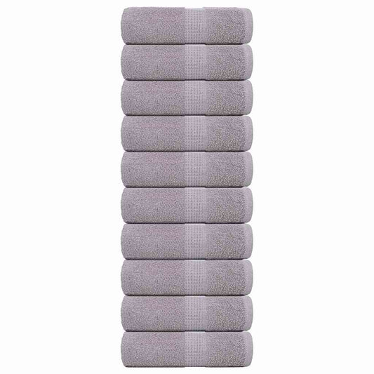 Asciugamani Ospiti 10 pz Grigio 30x50 cm 360 g/m² 100% Cotone