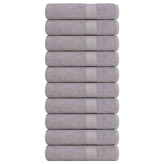 Asciugamani 10 pz Grigio 50x100 cm 360 g/m² 100% Cotone