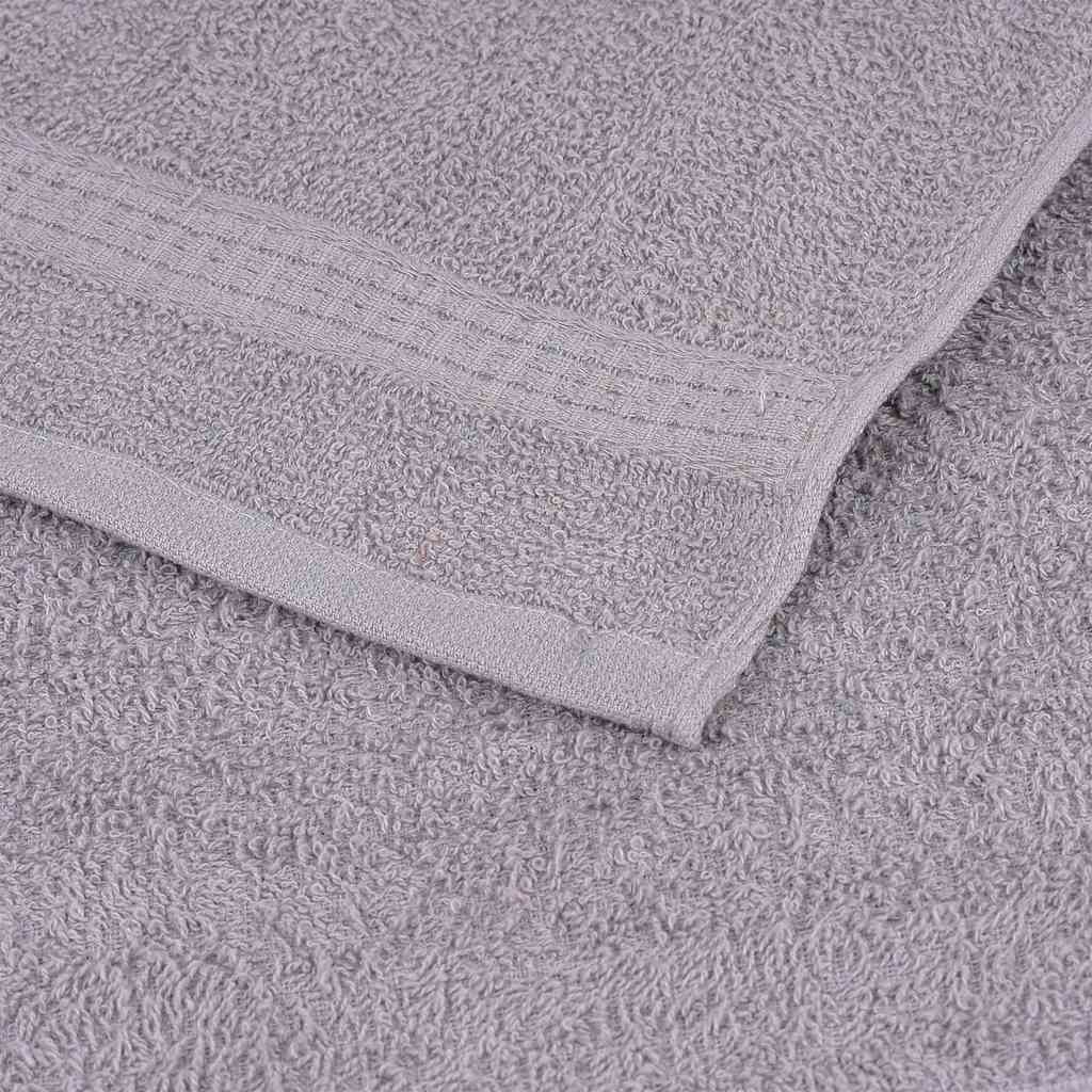 Asciugamani 10 pz Grigio 50x100 cm 360 g/m² 100% Cotone