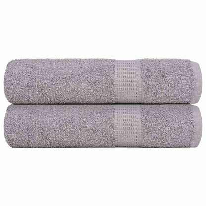 Asciugamani Doccia 2 pz Grigio 70x140 cm 360 g/m² 100% Cotone