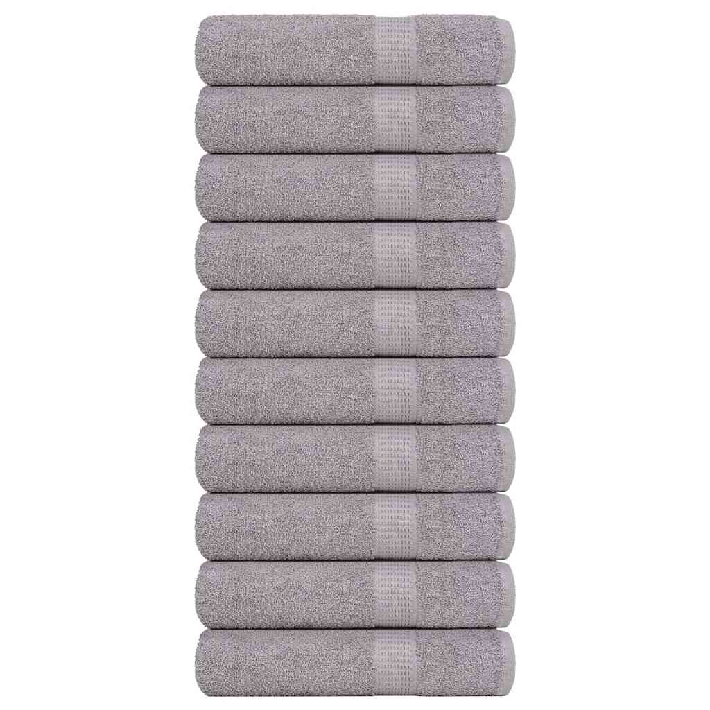 Asciugamani Doccia 10 pz Grigio 70x140 cm 360 g/m² 100% Cotone