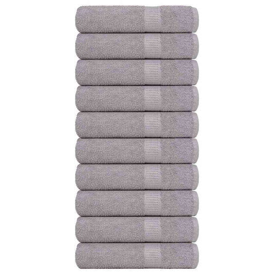 Asciugamani Doccia 10 pz Grigio 70x140 cm 360 g/m² 100% Cotone