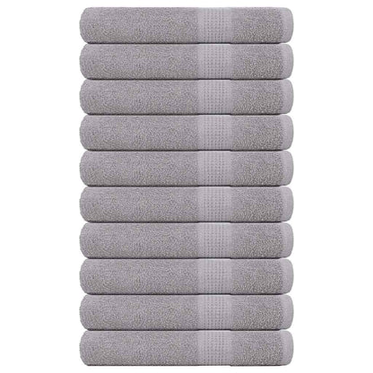 Asciugamani 10 pz Grigio 100x200 cm 360 g/m² 100% Cotone