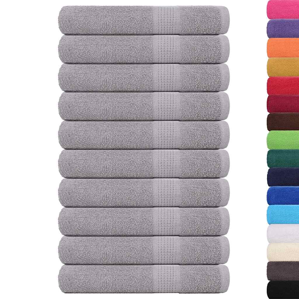 Asciugamani FROGN 10 pz Grigio 100x200 cm 360 g/m²