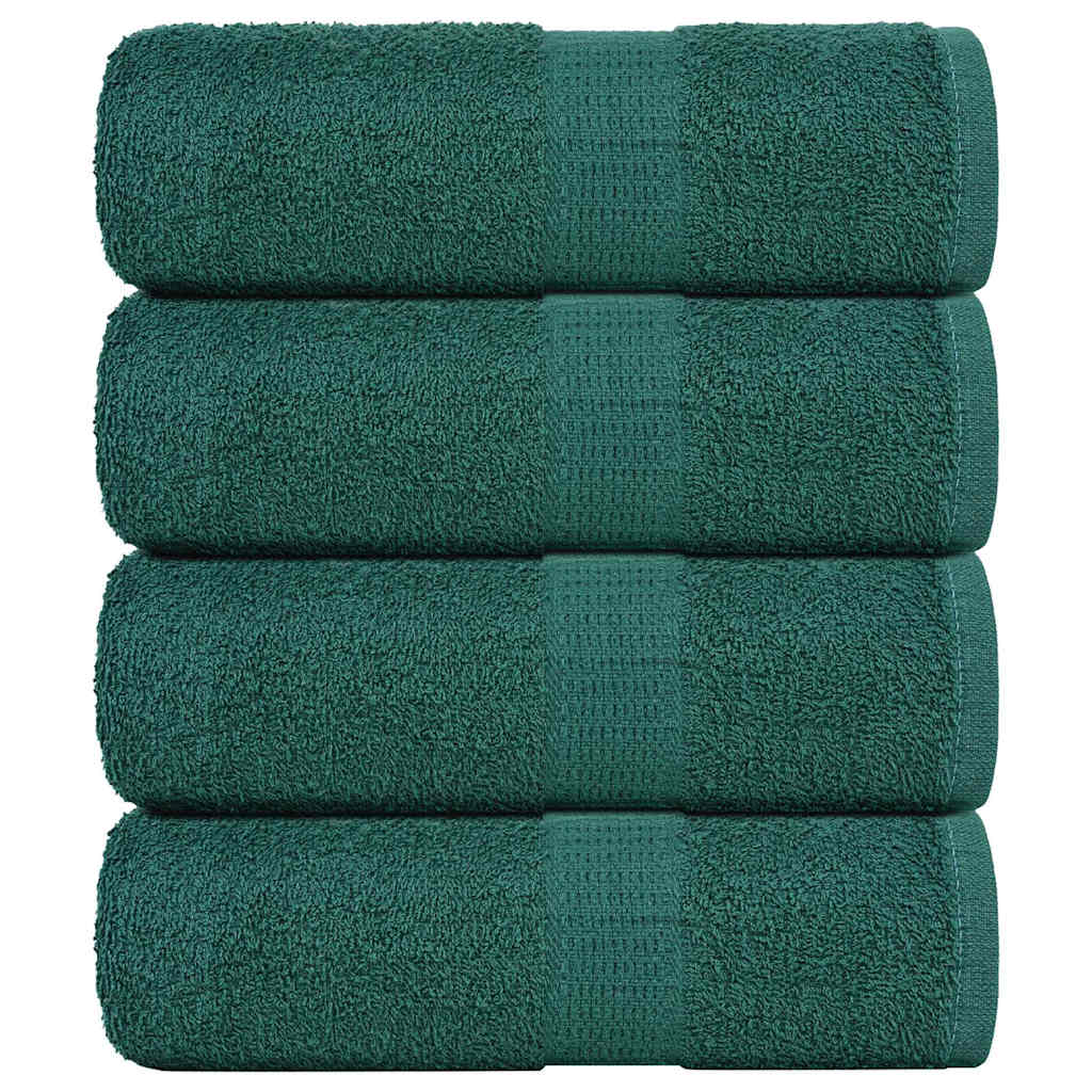 Asciugamani per Sapone 4 pz Verde 30x30cm 360g/m² 100% Cotone