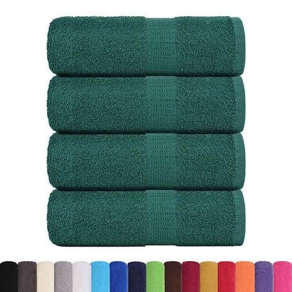 Asciugamani per Sapone 4 pz Verde 30x30cm 360g/m² 100% Cotone