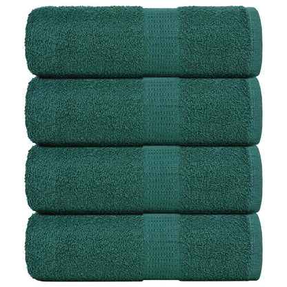 Asciugamani Ospiti 4 pz Verde 30x50 cm 360 g/m² 100% Cotone