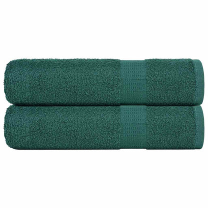 Asciugamani 2 pz Verde 50x100 cm 360 g/m² 100% Cotone