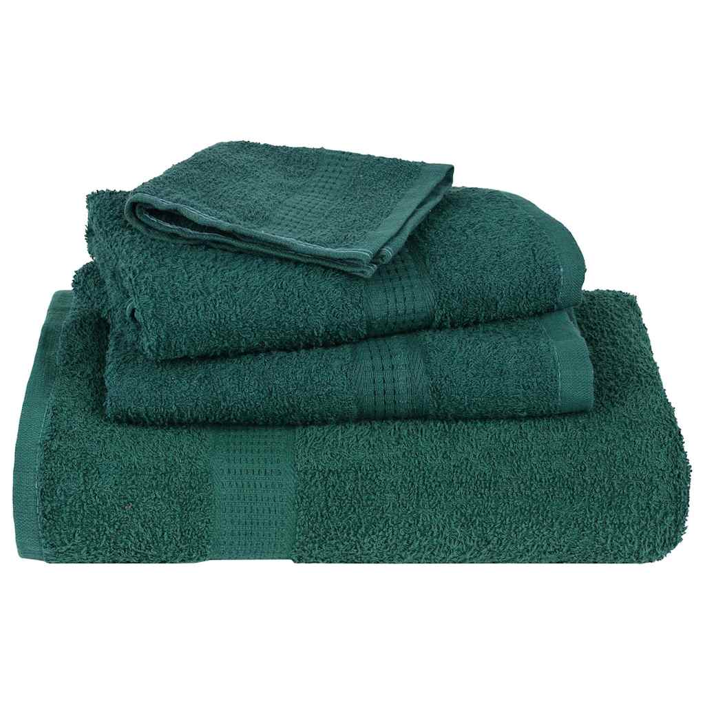 Asciugamani 2 pz Verde 50x100 cm 360 g/m² 100% Cotone