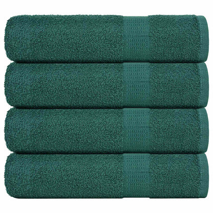 Asciugamani 4 pz Verde 50x100 cm 360 g/m² 100% Cotone