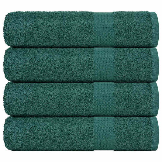 Asciugamani 4 pz Verde 50x100 cm 360 g/m² 100% Cotone