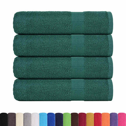 Asciugamani 4 pz Verde 50x100 cm 360 g/m² 100% Cotone