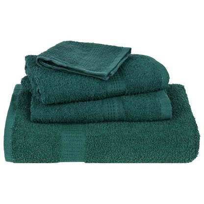 Asciugamani 4 pz Verde 50x100 cm 360 g/m² 100% Cotone