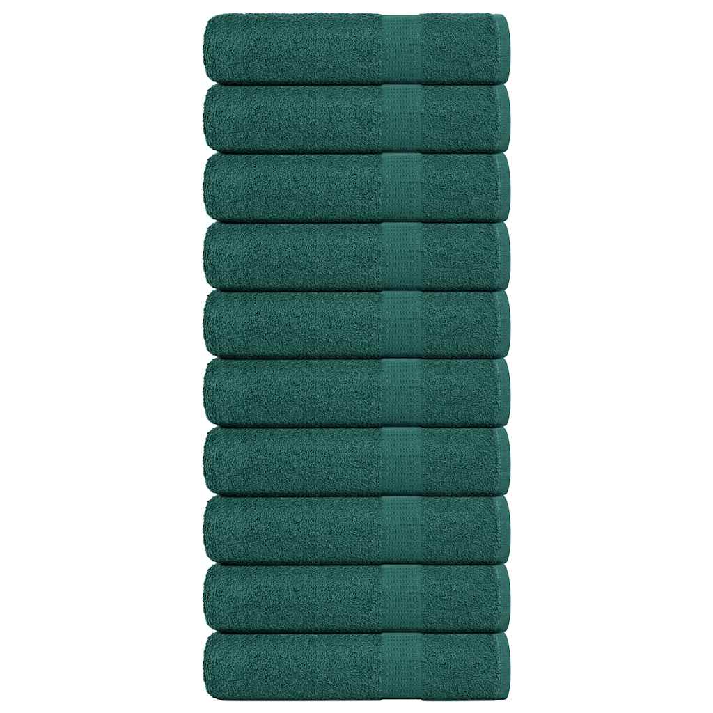 Asciugamani 10 pz Verde 50x100 cm 360 g/m² 100% Cotone