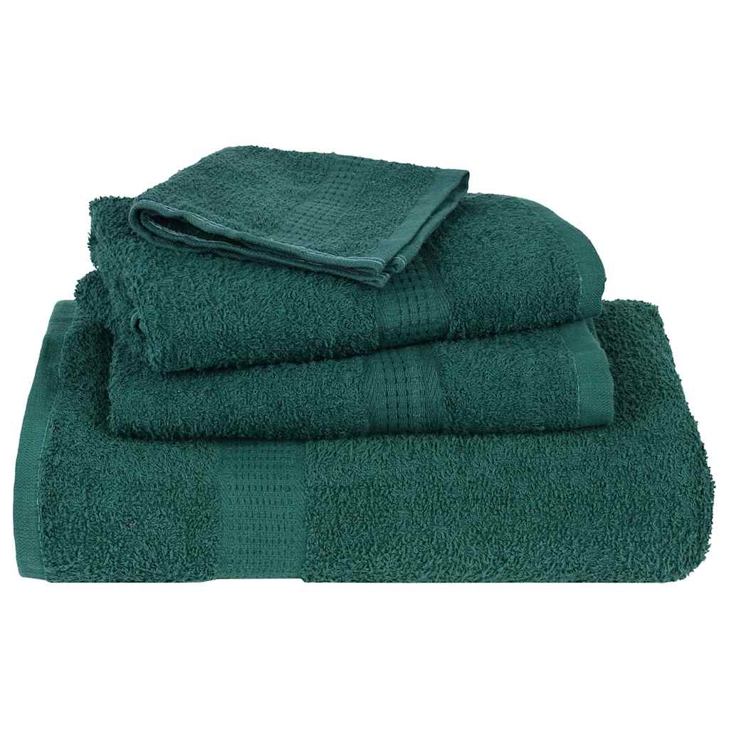 Asciugamani 10 pz Verde 50x100 cm 360 g/m² 100% Cotone