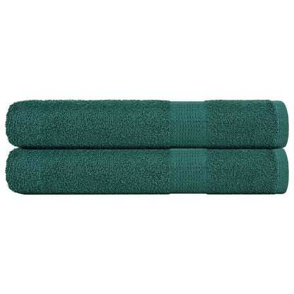 Asciugamani per Sauna 2 pz Verde 80x200cm 360g/m² 100% Cotone