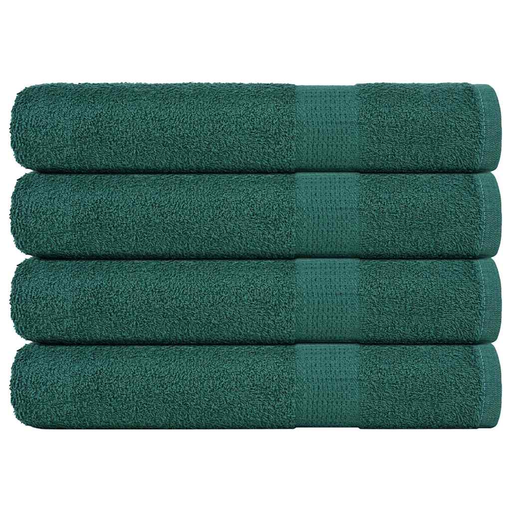 Asciugamani per Sauna 4 pz Verde 80x200cm 360g/m² 100% Cotone