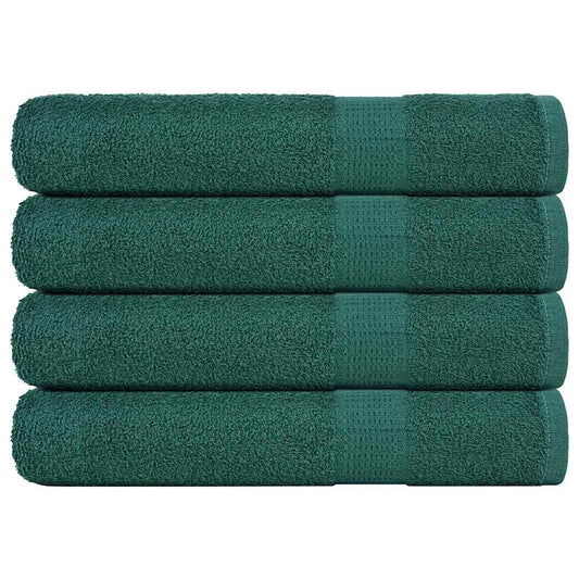 Asciugamani per Sauna 4 pz Verde 80x200cm 360g/m² 100% Cotone