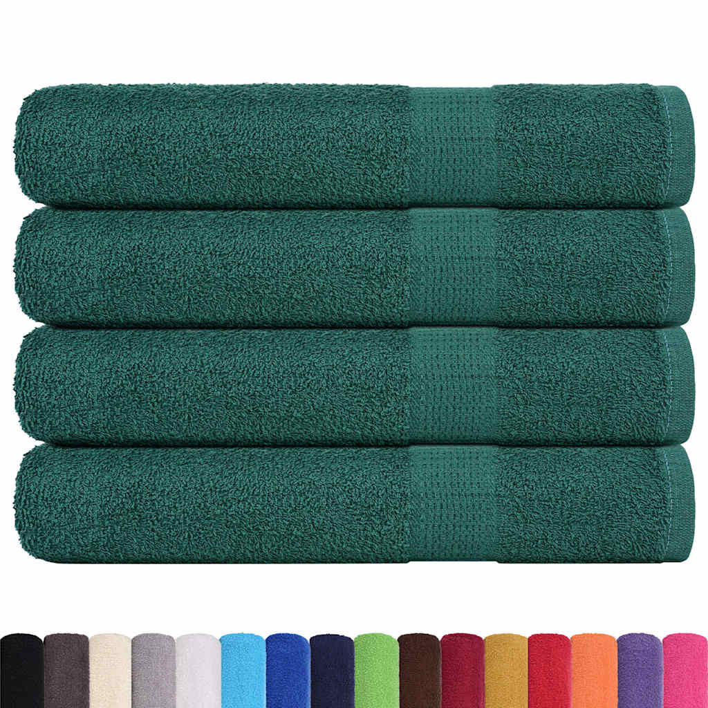 Asciugamani 4 pz Verde 100x200 cm 360 g/m² 100% Cotone