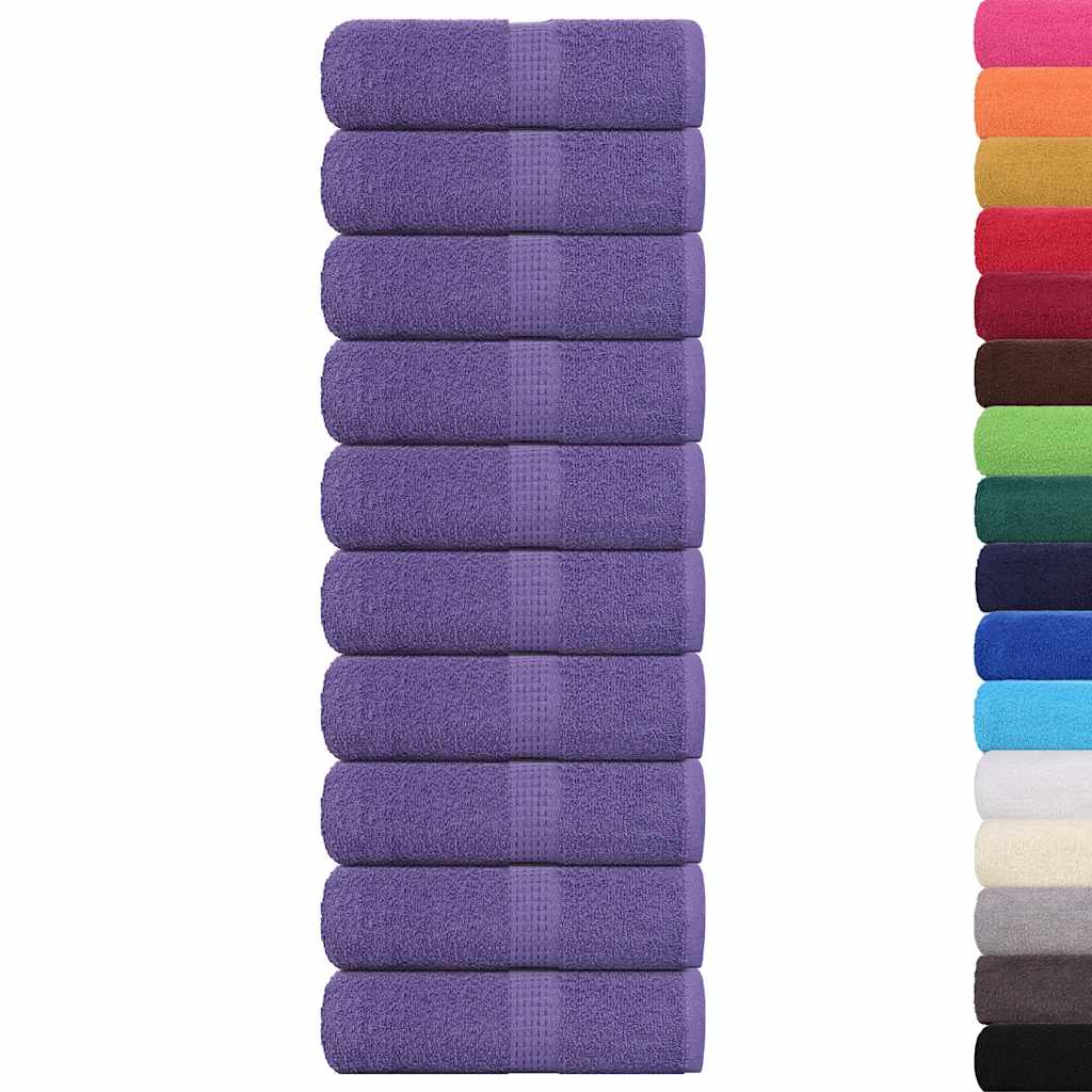 Asciugamani per Sapone 10 pz Viola 30x30cm 360g/m² 100% Cotone