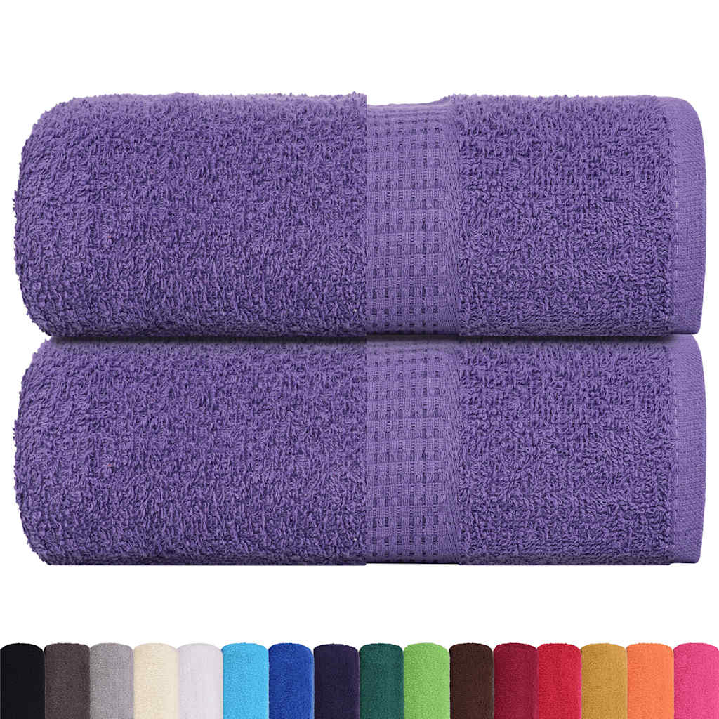 Asciugamani Ospiti 2 pz Viola 30x50 cm 360 g/m² 100% Cotone