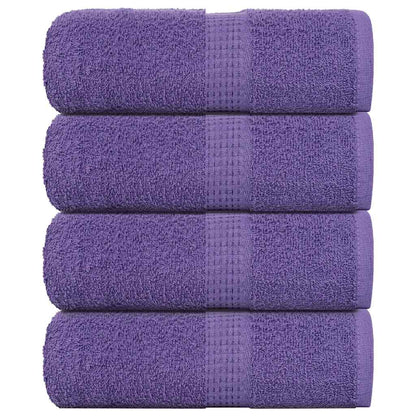 Asciugamani Ospiti 4 pz Viola 30x50 cm 360 g/m² 100% Cotone