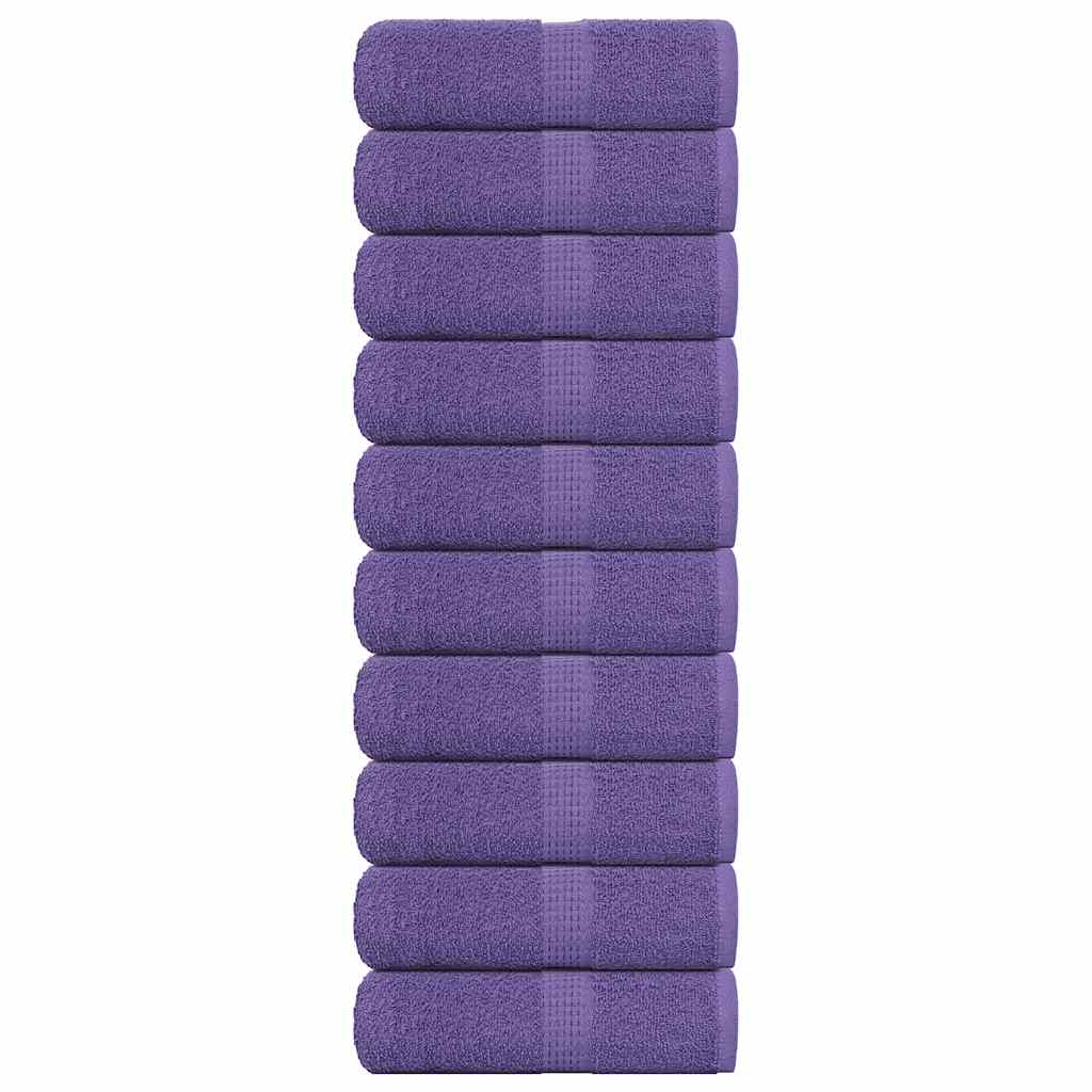 Asciugamani Ospiti 10 pz Viola 30x50 cm 360 g/m² 100% Cotone